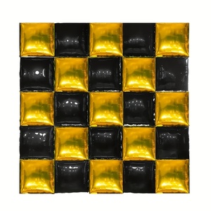 Décoration de fête personnalisée Double face carré feuille ballons hélium noir or toile de fond mur ballons arc pour fête remise des diplômes - Product Image 3