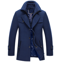 Manteau Long d'Hiver en Laine de Haute Qualité pour Hommes