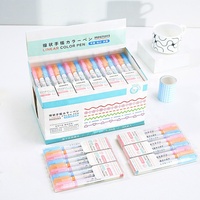 Nouvel arrivage Ensemble de papeterie Marqueurs à stylo rouleau à séchage rapide 6 motifs mignons différents Formes de courbes Marqueurs de lignes courbes colorées