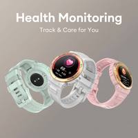 Montre connectée de suivi du cycle féminin K73, écran AMOLED de 1,32 pouce, appels, montre connectée sport pour femme, rose bleu