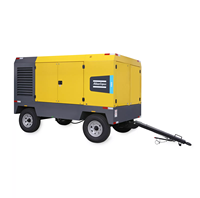 Nouveau compresseur d'air diesel tractable haute pression Atlas Copco V1200 Stage III 36,8-34 m3/min 217-363 PSI pour le forage de puits d'eau