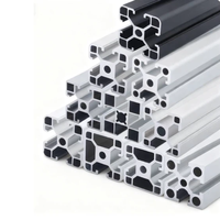 4040 4080 profilé carré en alliage d'aluminium extrudé anodisé de qualité industrielle série 6000 pliage coupe soudage CNC