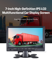 Monitor de Pantalla Dividida TFT LCD de Alta Definición de 7 Pulgadas, Impermeable, con Visión Nocturna CCD/AHD, Entrada AV de 2 Canales, Cámara de Reversa Abatible Automática