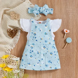 Conjunto de Ropa Infantil de Primavera/Verano Angel Uniwin Baoxin, Estilo Coreano Nubao Sisters, Lavable, Preppy, de Algodón - Product Image 3
