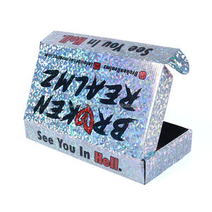 2025 nouveau carton holographique recyclable ondulé avion boîte expéditeurs personnalisé expédition Mailer gaufrage brillant Surface dossier - Product Image 3