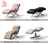 Nouveau modèle S : Lit de beauté ergonomique, chaise longue, lit de tatouage, avec tête réglable