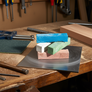 Pâte abrasive blanche et pâte de polissage verte pour la finition des surfaces métalliques et en bois - Product Image 3