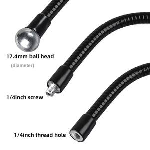 Soporte Flexible para cámara web, soporte para teléfono móvil para cámara para <span class=keywords><strong>Gopro</strong></span>/Logitech, mesa, cama, escritorio, Clip de abrazadera de cuello de cisne montado - Product Image 4