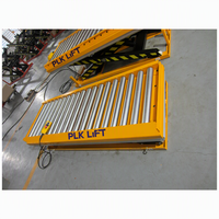 Table élévatrice à ciseaux fixe avec plateau à convoyeur à rouleaux, plateforme élévatrice hydraulique à rouleaux, couleur personnalisée