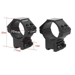 Anillos de Montaje de Aleación de Aluminio de 25.4mm y 30mm, Base de Cola de Golondrina de 11mm y 21mm, Sistema de Anillos de Perfil Alto para Óptica de Caza - Product Image 2