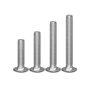 Stainless steel DIN 603 Cup head square neck bolts with large head Carriage bolt M8*80mm