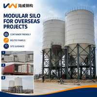 Structure de support robuste et conception de cône personnalisée pour les projets de ciment, de cendres volantes, de sable et de poudres minérales - Silo de stockage robuste