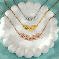 Collier avec empreinte de patte (1 à 6) pour animaux de compagnie, bijoux commémoratifs pour les amoureux des animaux, idéal pour le dropshipping