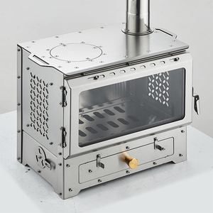 Stufa <span class=keywords><strong>a</strong></span> Legna Multifunzione in Acciaio Inox per Tende <span class=keywords><strong>da</strong></span> Campeggio, Riscaldamento per Esterni - Product Image 1