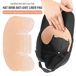 En gros, coussinets absorbants de transpiration jetables pour chapeaux, autocollants anti-salissures auto-adhésifs couleur chair pour la visière des casquettes de baseball et de golf - Product Image 1