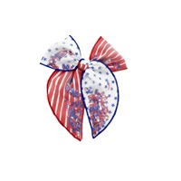 Noeuds pour cheveux pour filles, taille et motif personnalisés, Jour de l'Indépendance américaine, 4 juillet, Noeuds pour cheveux étoile, Noeuds pour cheveux Shaker
