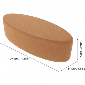 Bloc de yoga ovale en liège haute densité antidérapant CZFIT – Accessoire de fitness pour le Pilates et le soutien des étirements du dos lors de l'entraînement - Product Image 2