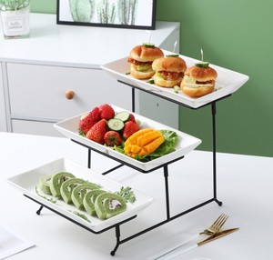 3 <strong>Tier</strong> Serving <strong>Stand</strong> <strong>Food</strong> Display Collapsible Sturdier Metal Rack - Product Image 4