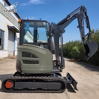 Ekskavator Mini Diesel Crawler Terlaris Harga Pabrik Mesin Penggali Mikro 2.8 Ton Ekskavator Kecil untuk Konstruksi