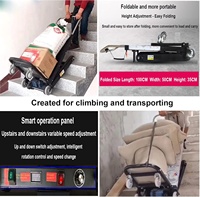 Nouveau Transporteur d'Escalier Électrique JINGCHENG Type Chenille Pliable à Moteur Brushless pour Charges Lourdes, en Fer, 250W 220V, Garantie 1 An