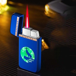 Briquet créatif coupe-vent à flamme nue, peinture froissée, briquet en métal pour extérieur, briquet <span class=keywords><strong>LED</strong></span> - Product Image 2