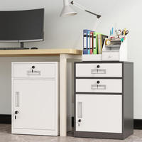 Armoire de classement en acier métallique durable et robuste, armoire d'archives de bureau moderne et minimaliste avec tiroirs