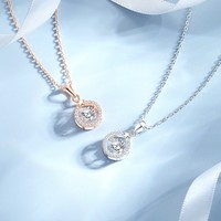 Collier en Moissanite 6mm Coupe Ronde avec Pendentif Halo Étoile en Argent Sterling 925 – En Stock, Vente en Gros, Bijoux Fins pour Boutiques