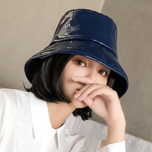Sombrero de Pescador de Cuero PU de Ala Ancha <span class=keywords><strong>para</strong></span> <span class=keywords><strong>Mujer</strong></span>, Impermeable, Sombrero <span class=keywords><strong>para</strong></span> <span class=keywords><strong>Lluvia</strong></span>, Venta al Por Mayor - Product Image 4
