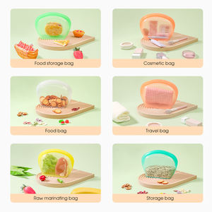 Sac de conservation alimentaire en silicone platine réutilisable pour cuisine personnalisé, 100% hermétique, forte étanchéité, conservation fraîche - Product Image 6