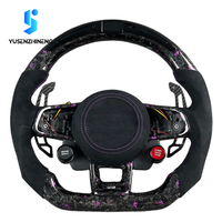 Volant de voiture personnalisé en fibre de carbone forgée avec LED pour Volkswagen VW Golf Mk7 Mk7.5 GTI GTD TSI Polo 7 7.5 R Jetta Cc 2012-2019
