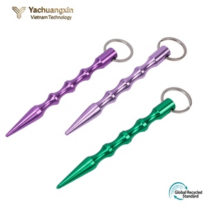 Llavero Multifuncional para Camping, Antimolestias, Antilobos, Táctico, Ligero, en Forma de Bolígrafo, de Aleación de Aluminio, para Mujer - Product Image 4