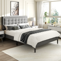 Tête de lit pliable moderne et durable en velours rembourré, en métal, capacité de charge de 800 lb, pour usage commercial et hôtelier