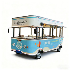 Custom Retro Food Cart Vintage Mobile Kitchen Trailer Stainless Steel <b>BBQ</b> Coffee Cart - Product Image 1