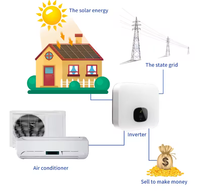 24000 BTU On-Grid DC Mini tenaga surya Split AC/DC Inverter AC pendingin udara keren hanya untuk penggunaan rumah tangga