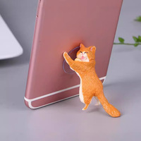 Support de téléphone universel pour lit en résine plastique avec ventouse, design mignon de chat, cadeau décoratif pour smartphones et tablettes, vente chaude