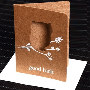 Tarjetas de Felicitación de Papel Kraft con Diseño de Animales Recortados con Láser, Tarjetas de Invitación de Boda Vintage para Amigos y Familiares - Product Image 5
