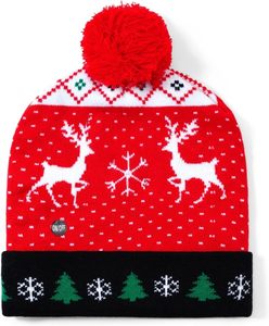 Bonnet tricoté unisexe épais et chaud pour l'hiver, motif renne et flocon de neige, idéal pour les fêtes de Noël, style décontracté - Product Image 3