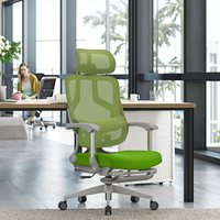Chaise de bureau ergonomique moderne et unique, entièrement en maille, avec dossier haut, pivotante, réglable, avec support lombaire, pour dirigeant