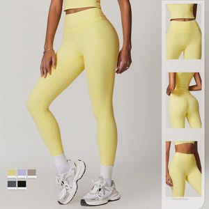 Set Sportivo Personalizzato da Donna, Top Corto e Leggings per Palestra, <span class=keywords><strong>Taglie</strong></span> Plus, Abbigliamento Fitness Attivo Senza Cuciture, Set Yoga Personalizzato - Product Image 5