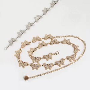 New Design Elegant High Quality Metal <b>Gold</b> Casual Fashion Women's Waist <b>Chain</b> <b>Belt</b> Diamond Butterfly Jewelry Usa Mairun - Product Image 2