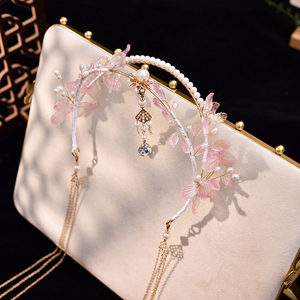 هانفو غطاء الرأس مع شرابة خطوة تاج خرافية إكسسوارات الشعر العتيقة دبوس الشعر كسول تاج الشعر المجوهرات هالة عذراء لحفل الزفاف - Product Image 5