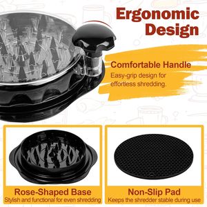 Outil de déchiquetage de poulet rond, déchiqueteur de viande de poulet avec tapis antidérapant et couvercle transparent - Product Image 3