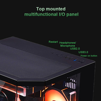 M-ATX ITX PC Case Supports Top Rear 240/120mm Radiator 7 Fan Positions Front Bottom Dual 120mm Gaming Computer Chassis