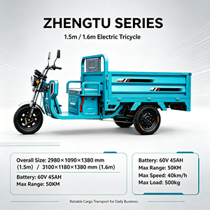 Triciclo Eléctrico de Carga Pesada con Carrocería Abierta, 60V45AH 1000W, Capacidad de Carga 400kg, Vehículo de Logística de 3 Ruedas para el Mercado Africano - Product Image 2
