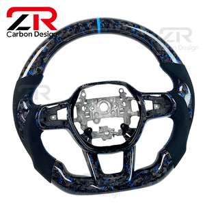 พวงมาลัยหนังแท้คาร์บอนไฟเบอร์แบบสปอร์ตตกแต่งสำหรับรถยนต์ฮอนด้า ซีวิค เจเนอเรชั่นที่ 11 - Product Image 3