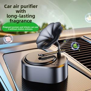 CREST Diffuseur de parfum solaire moderne pour voiture en alliage de zinc, longue durée, haut de gamme, créatif et décoratif, avec plateau tournant - Product Image 1