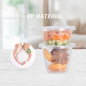 9 Oz Nhanh Chóng Prep <span class=keywords><strong>Deli</strong></span> <span class=keywords><strong>Container</strong></span> Vòng Khỏe Mạnh Bữa Ăn Giao Hàng Nước Sốt Trái Cây Bao Bì Cốc Nhựa 200Ml - Product Image 2