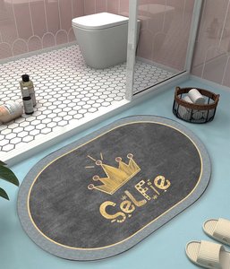 Atacado Diatom Mud Custom 3D Impresso Quick Dry Absorvente Banho Mat Moderno Anti-Slip Tapete Do Banheiro Tapete para Casa