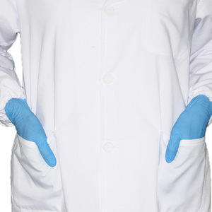 Batas de laboratorio blancas de manga larga para hombre y mujer Zixi, ropa de trabajo blanca para laboratorio y fábrica de alimentos, ropa laboral a prueba de aceite - Product Image 4