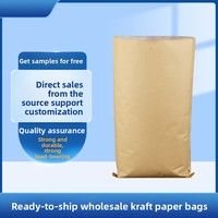 Sacs tissés composites papier-plastique de qualité alimentaire en gros, épaissis, résistants à l'humidité, 25 kg, pour terreau de culture, sacs en papier kraft, avec logo personnalisé